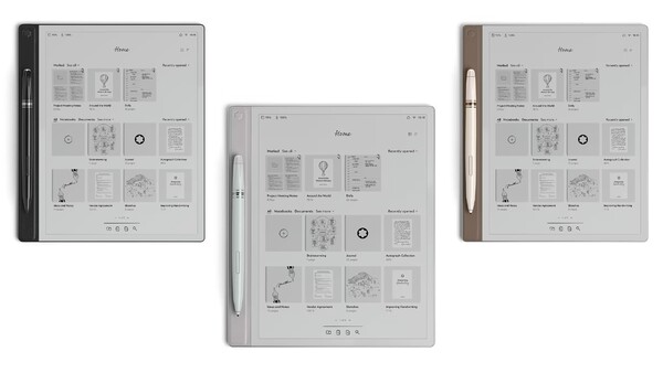 Le Montblanc Digital Paper est disponible en trois couleurs avec des stylets assortis.