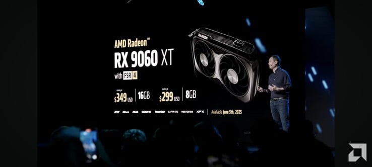 Prix et disponibilité de la Radeon RX 9060 XT (image source : AMD)