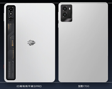 Tablette de jeu RedMagic 3 Pro vs Lenovo Y700 4ème génération (Image source : RedMagic)