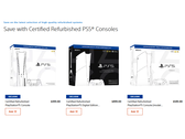 Une capture d'écran des consoles PlayStation 5 certifiées remises à neuf de Sony sur PlayStation Direct