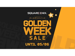Image promotionnelle de la vente Golden Week 2025 de Square Enix avec Golden Week écrit en caractères gras et les dates de l&#039;événement en bas (Image Source : Square Enix)