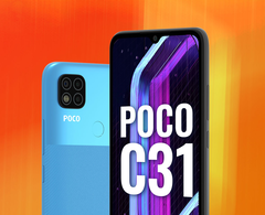 Le POCO C31 est un POCO C3 avec un scanner d&#039;empreintes digitales. (Image source : POCO India)