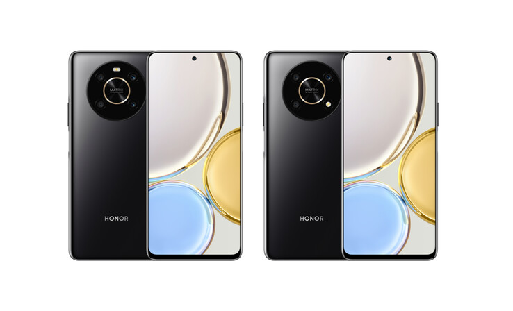 Le Magic4 Lite 4G et le Magic4 Lite 5G de gauche à droite. (Image source : Honor)