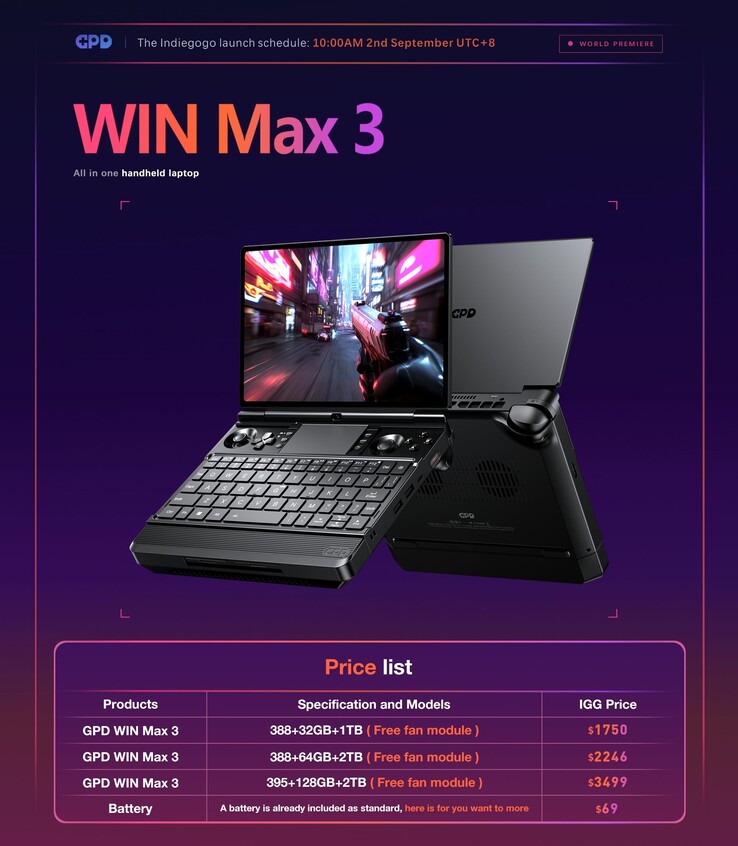Le GPD Win Max 3 est aussi onéreux que l’on peut s’y attendre pour un système équipé d’un Strix Halo, compte tenu de la pénurie actuelle de DRAM.