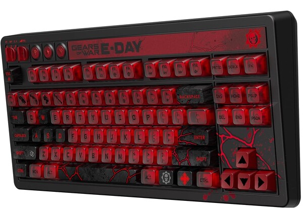 Le clavier mécanique 8BitDo Retro 87: Gears of War E Day Edition utilise des commutateurs linéaires personnalisés.