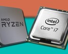 Intel a réussi à reprendre des parts à AMD dans les derniers chiffres d'utilisation des CPU de l'enquête Steam. (Image source : AMD/Intel/Steam - édité)