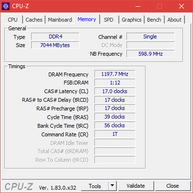 ThinkPad A485 - CPU-Z : mémoire vive.