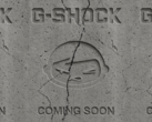 Le clip du teaser (photo) montre du ciment fissuré avec les logos des deux marques gravés à la surface, suivis des mots "Coming Soon" (bientôt disponible) (Source de l'image : G-Shock UK)