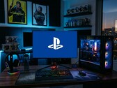 Le logo PlayStation apparaît sur un écran de PC de jeu