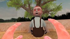 Le jeu VR Red Light, Green Light se joue sous l&#039;œil attentif de cette poupée effrayante. (Image source : UploadVR)