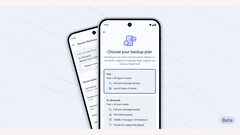La fonction de sauvegarde sécurisée de Signal sur le téléphone Android avec des options de sauvegarde de messages et de médias cryptés. (Source de l'image : Signal)