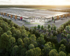 La gigafactory de Tesla près de Berlin - rendu (Source de l'image : Tesla)