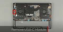 L&#039;intérieur du Lenovo ThinkPad P1 Gen 8 (source de l&#039;image : Lenovo Support YouTube channel).