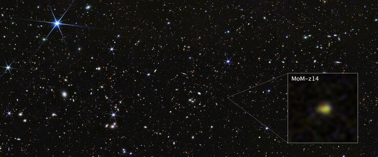 Image Webb de la galaxie MoM-z14