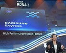 AMD mRDNA 2 dans le prochain Samsung Exynos bat apparemment le dernier GPU Mali, même en cas d'accélération. (Source de l'image : keynote AMD Computex 2021)