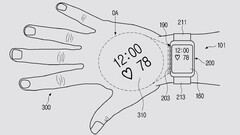 Le nouveau concept de montre-projecteur. (Source : Samsung via USPTO)