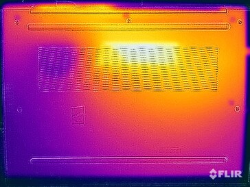 Températures de surface pendant l'essai sous contrainte (en bas)