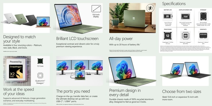 Le Surface Laptop 8 de 13,8 pouces.