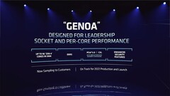 Une diapositive d&#039;AMD pour Genoa qui aurait été divulguée. (Source : ComputerBase)