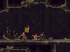 Une image représentant le Pénitent et un ennemi dans Blasphemous 2.
