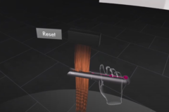 Dyson Demo VR vous permet de tester ses outils de coiffure et son dernier aspirateur. (Image source : Dyson)