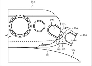 Apple Montre avec caméra. (Image source : USPTO)