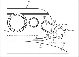 Apple Montre avec caméra. (Image source : USPTO)