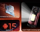 Spécifications de l'Oukitel WP56 : Processeur Dimenty 7050, Android 15, et une lampe de camping (Image source : Oukitel ; recadré)