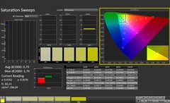 CalMAN : Saturation des couleurs (calibrée)