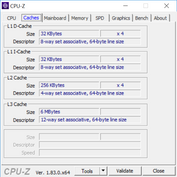 Latitude 5290 - CPU-Z : caches.