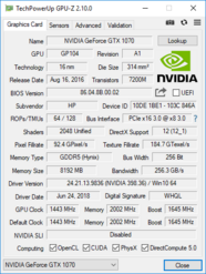 HP Omen 17t - GPU-Z.