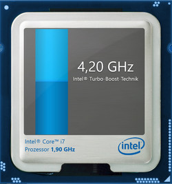 Turbo Boost jusqu'à 4,2 GHz.