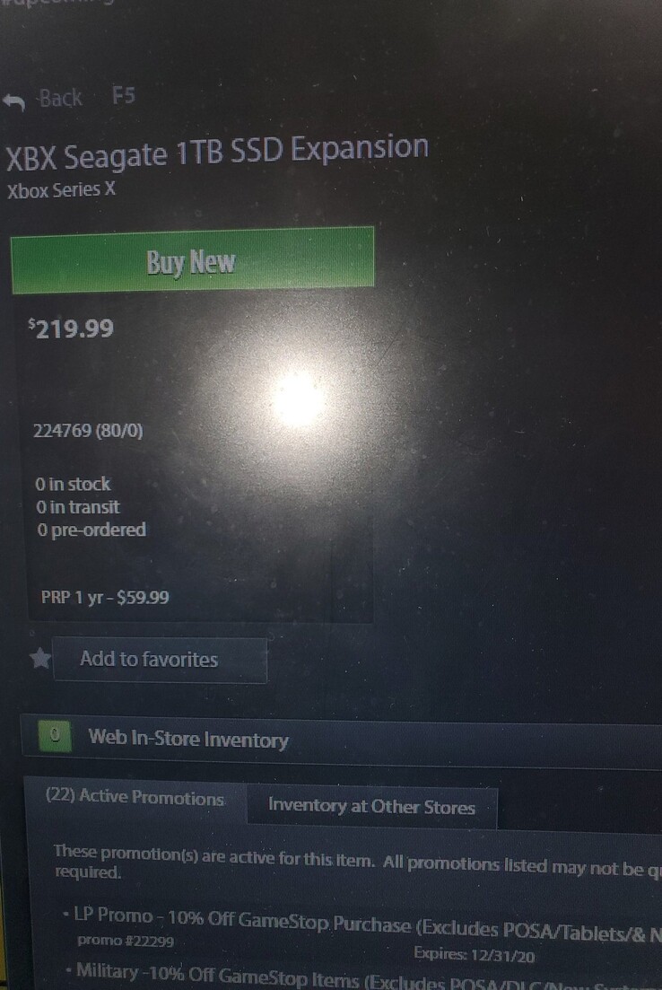 Xbox SSD. (Source de l'image: @IdleSloth84)