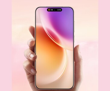 Vue de face du smartphone Vivo X300 avec des bordures étroites et un écran dégradé en main (Image source : Vivo)