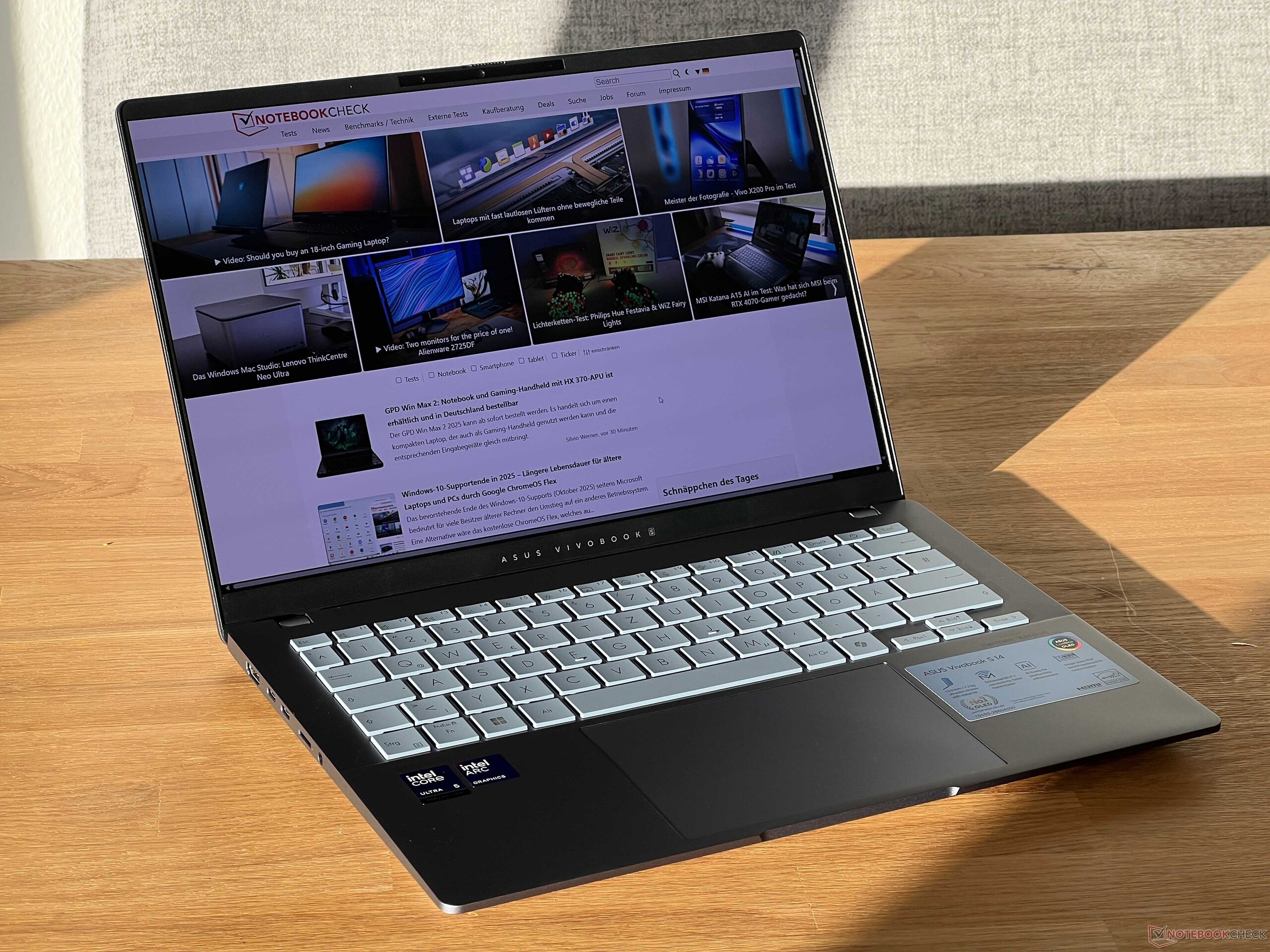 L'Asus Vivobook S 14 OLED en test