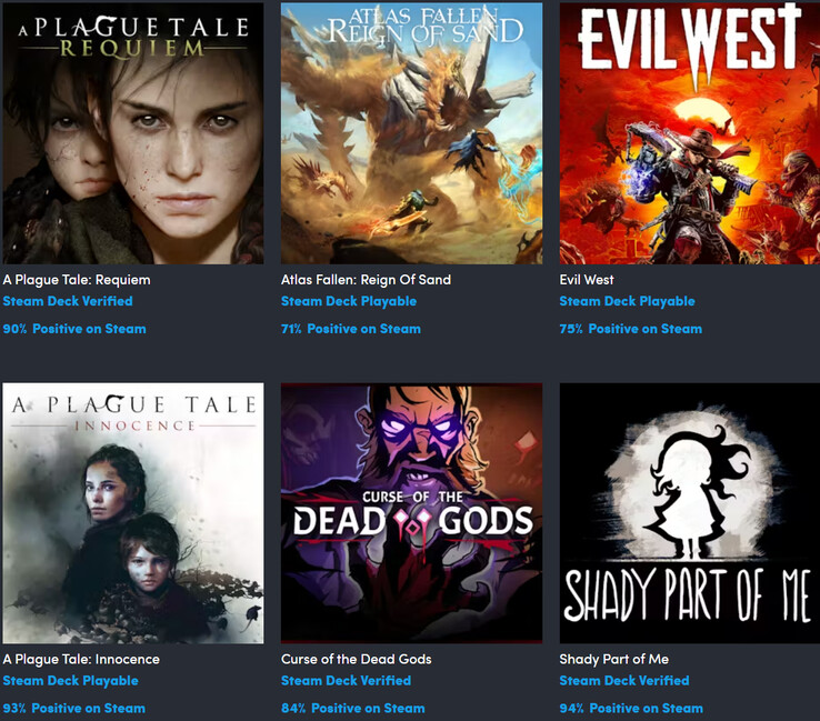 Tous les jeux inclus dans le pack