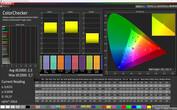 Galaxy Fold 5G - CalMAN : ColorChecker - Mode Couleurs naturelles, espace colorimétrique cible : sRVB.