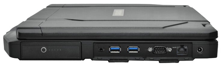 Batterie, casque d'écoute 3,5 mm, 2 x USB-A 3.1 Gen 2, RS-232, RJ45 LAN