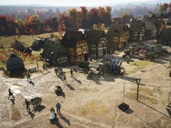 Une ville dans Manor Lords. (Source de l'image : Salvic Magic)