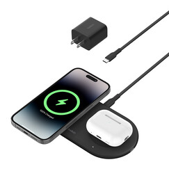 Chargeur sans fil BoostCharge Pro 2-en-1 Qi2 (Source : Belkin)