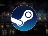 Image représentant le jeu Darkest Dungeon et le logo Steam sur fond blanc. 