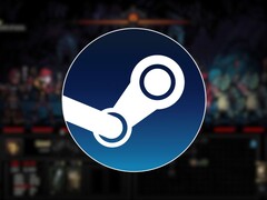 Image représentant le jeu Darkest Dungeon et le logo Steam sur fond blanc.