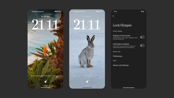 la fonction "Lock Glimpse" affiche des publicités sur l'écran de verrouillage, mais elle peut être désactivée lors de la configuration