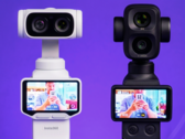 Insta360 Luna Ultra à côté du DJI Osmo Pocket 4P.