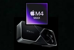 Applele M4 Max de Nvidia échange des coups avec le GPU de bureau RTX 4070 dans le benchmark Blender. (Source de l'image : Apple, Nvidia)