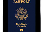 Photo d'un passeport américain sur l'écran d'un iPhone 17.