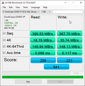 AS SSD sur mon PC, bien que ce soit probablement une erreur causée par le matériel de mon PC.