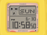 La Casio Baby-G BGD-10KPM-7 est dotée d’un cadran numérique presque carré qui affiche une quantité appréciable d’informations.
