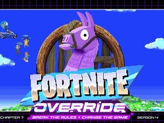 Illustration promotionnelle officielle de Fortnite Override.