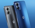 Motorola propose le Moto G14 en deux coloris. (Source de l'image : Motorola)